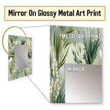 Green Grassland Meadows - Floral Wall Mirror