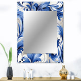 Blue Traditional Cottage - Floral Wall Mirror