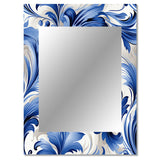 Blue Traditional Cottage - Floral Wall Mirror