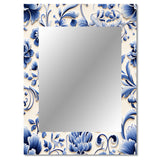 Cobalt Blue Renaissance Flourish Victori - Floral Wall Mirror