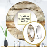 Rustic Farmhouse Weathered Planks - Abstract Wall Mirror