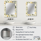 Yellow And Green Floral Simplicity - Floral Wall Mirror