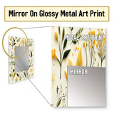 Yellow And Green Floral Simplicity - Floral Wall Mirror