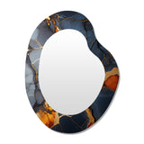 Grey and Gold Abstract Marble Granite IV - Abstract Wall Mirror