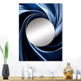 Abstract Spirals Accent Wall Mirror - Spiraling blue abstract vortex II