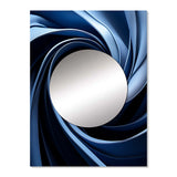 Abstract Spirals Accent Wall Mirror - Spiraling blue abstract vortex II