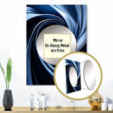 Abstract Spirals Accent Wall Mirror - Spiraling blue abstract vortex II