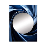 Abstract Spirals Accent Wall Mirror - Spiraling blue abstract vortex II
