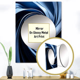 Abstract Spirals Accent Wall Mirror - Spiraling blue abstract vortex II