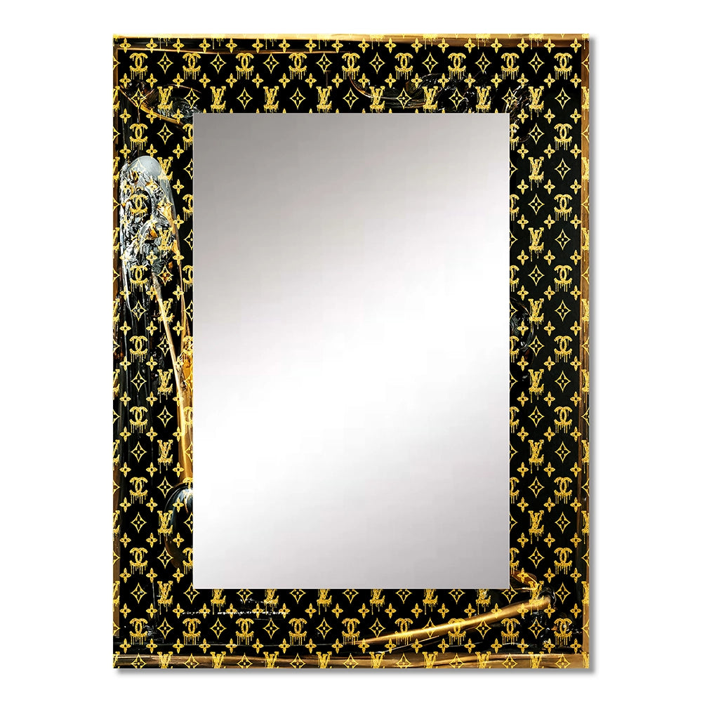 Glam Decorative Wall Mirror - Luxury Brand Design I - Rectangle Mirror