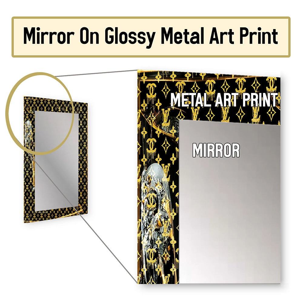 Glam Decorative Wall Mirror - Luxury Brand Design I - Rectangle Mirror