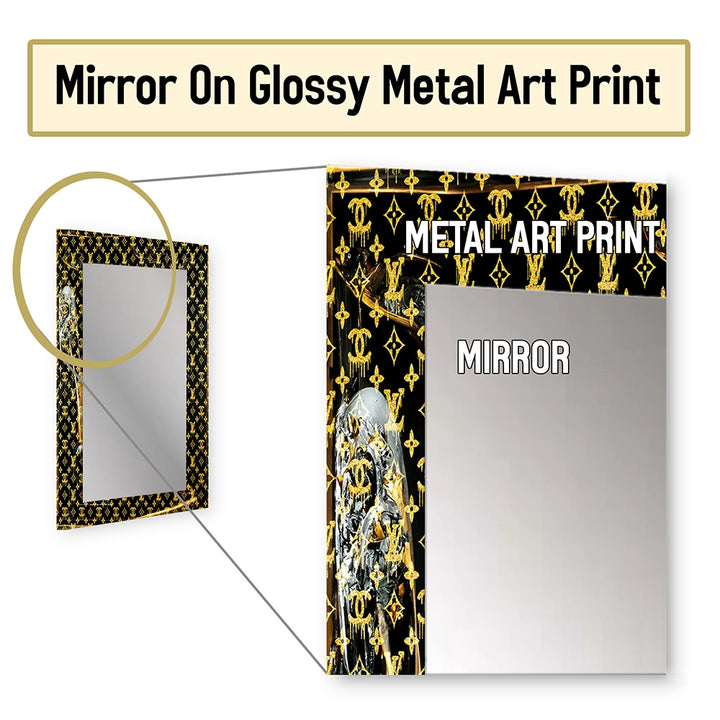 Glam Decorative Wall Mirror - Luxury Brand Design I - Rectangle Mirror