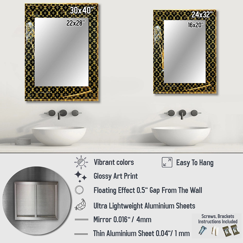 Glam Decorative Wall Mirror - Luxury Brand Design I - Rectangle Mirror