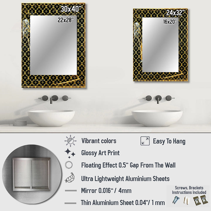 Glam Decorative Wall Mirror - Luxury Brand Design I - Rectangle Mirror