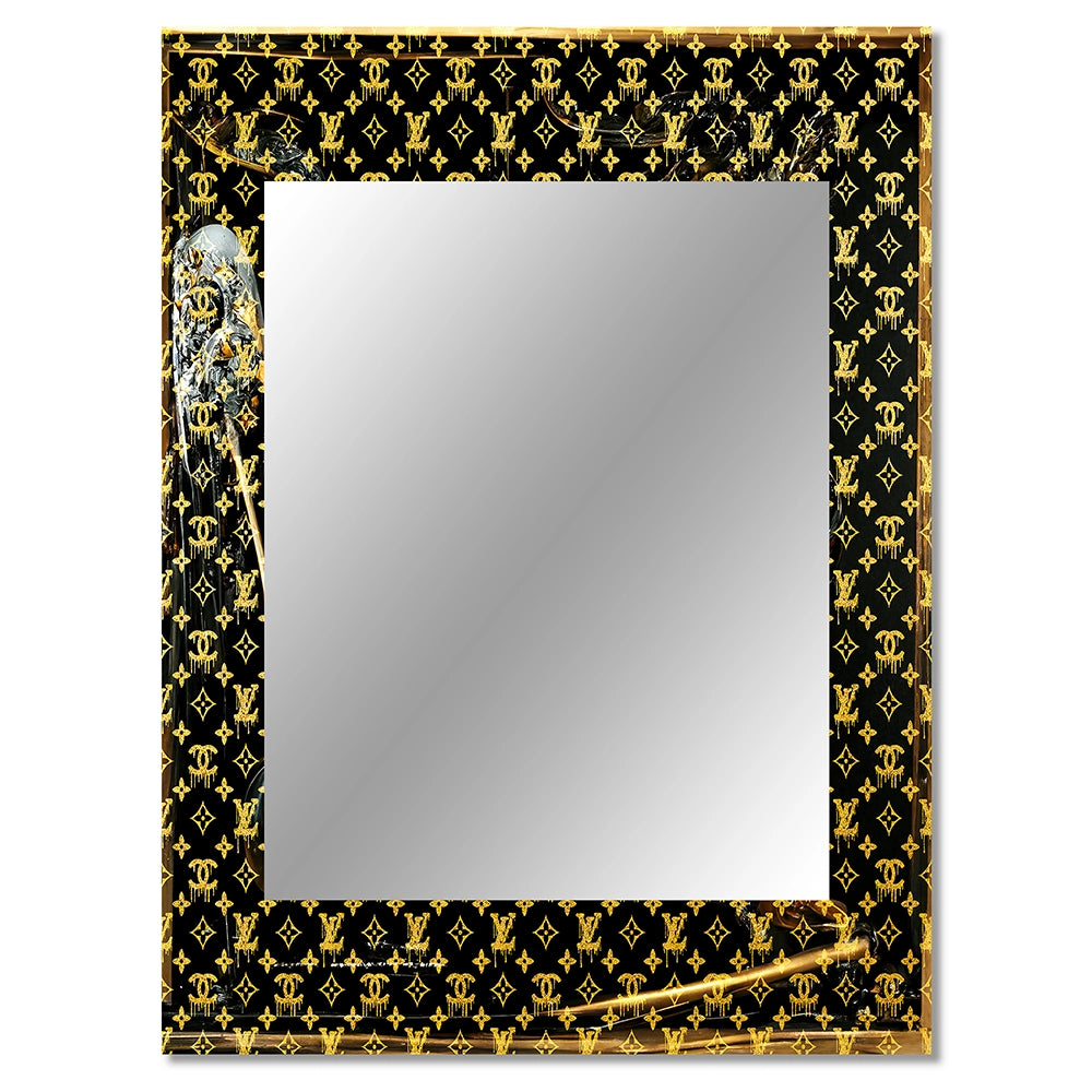 Glam Decorative Wall Mirror - Luxury Brand Design I - Rectangle Mirror