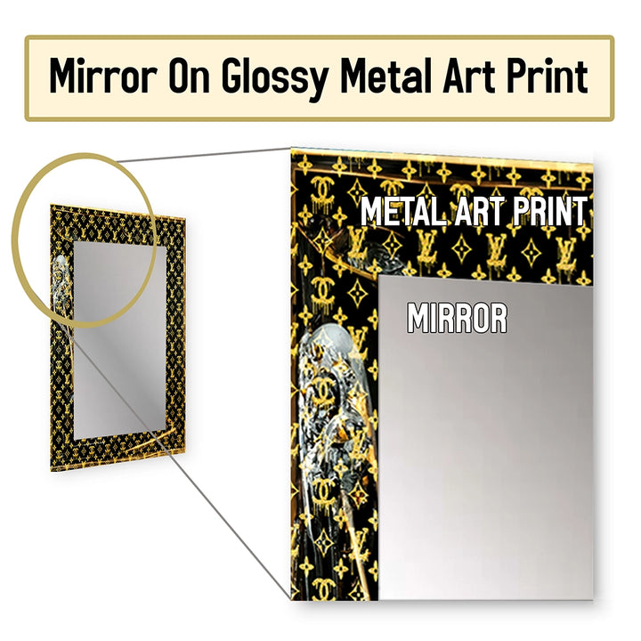 Glam Decorative Wall Mirror - Luxury Brand Design I - Rectangle Mirror
