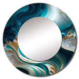 Abstract Geode Turquoise III - Abstract Wall Mirror