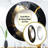 Abstract Geode Gold III - Abstract Wall Mirror