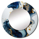 Abstract Geode Marble Blue I - Abstract Wall Mirror