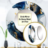 Abstract Geode Marble Blue I - Abstract Wall Mirror