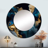 Abstract Geode Marble Blue IV - Abstract Wall Mirror