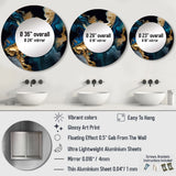 Abstract Geode Marble Blue IV - Abstract Wall Mirror