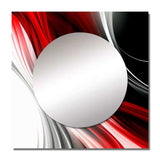 Red Black Infinite Ripples I - Abstract Wall Mirror