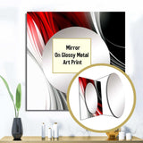 Red Black Infinite Ripples I - Abstract Wall Mirror