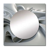 Grey Infinite Ripples - Abstract Wall Mirror