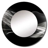 Black White Contemplative Abstraction I - Abstract Wall Mirror