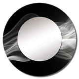 Black White Contemplative Abstraction II - Abstract Wall Mirror