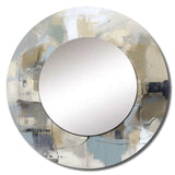 Beige And Grey Unbounded Creativity I - Abstract Wall Mirror