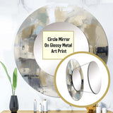 Beige And Grey Unbounded Creativity I - Abstract Wall Mirror