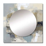 Beige And Grey Unbounded Creativity I - Abstract Wall Mirror