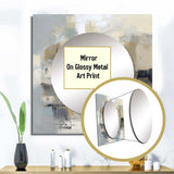 Beige And Grey Unbounded Creativity I - Abstract Wall Mirror