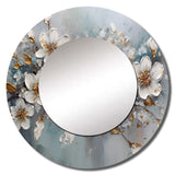 White And Gold Daisy Symphony III - Floral Wall Mirror