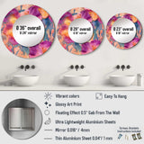 Purple Orange Hibiscus Blossoms - Floral Wall Mirror