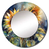 Yellow Sunflower Symphony II - Floral Wall Mirror