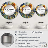 Yellow Sunflower Symphony II - Floral Wall Mirror