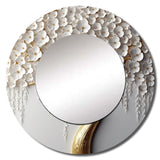 White Orchid Tree Garden Of Branches II - Landscapes Wall Mirror