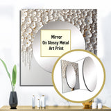 White Orchid Tree Garden Of Branches II - Landscapes Wall Mirror