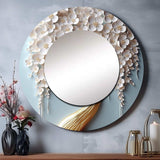 White Orchid Tree Garden Of Branches VI - Landscapes Wall Mirror