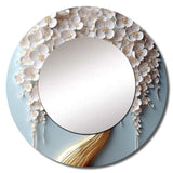 White Orchid Tree Garden Of Branches VI - Landscapes Wall Mirror