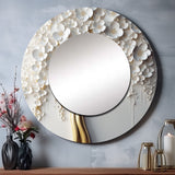 White Orchid Tree Garden Of Branches VII - Landscapes Wall Mirror