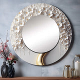 White Orchid Tree Garden Of Branches VIII - Landscapes Wall Mirror