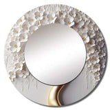 White Orchid Tree Garden Of Branches VIII - Landscapes Wall Mirror