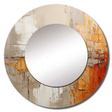 Orange Impressions I - Abstract Wall Mirror