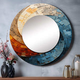 Collaged Spiral - Abstract Wall Mirror