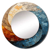 Collaged Spiral - Abstract Wall Mirror