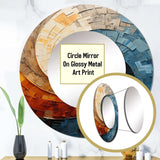 Collaged Spiral - Abstract Wall Mirror